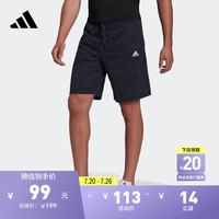 adidas休闲舒适短裤男装阿迪达斯轻运动HE1799 传奇墨水蓝 XS