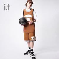 it Aape男装圆领背心夏潮流运动迷彩拼接上衣1355XXK