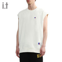 it RUSSELL ATHLETIC男装潮流纯色R标圆领无袖背心5001LXK