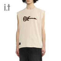 it 5cm/FIVE CM男女同款无袖圆领背心2024夏季潮流时尚上衣