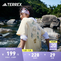 adidas宽松户外运动上衣圆领短袖T恤男装夏季新款阿迪达斯TERREX 黑色 2XL