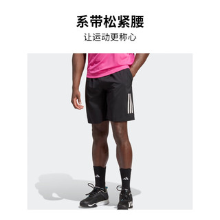 adidas速干三条纹网球运动短裤男装阿迪达斯 黑色 2XL