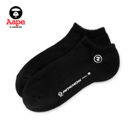 Aape配饰猿颜刺绣纯色简约针织短袜4290XXK