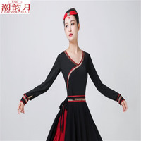 潮韵月蒙古族服装女装生活装蒙古女艺考少数民族演出服藏族蒙族舞蹈 单上衣 L