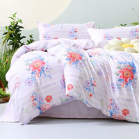 FUANNA 富安娜 花恋物语 亲肤磨毛印花被套 粉色 230*229cm