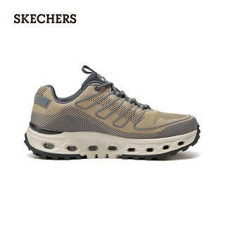 斯凯奇（Skechers）云海 2024年女子户外徒步鞋透气耐磨237539 灰色/蓝色/GYBL