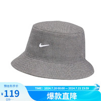 耐克NIKE男女渔夫帽遮阳帽BUCKET春夏帽子DV5635-010灰M/L