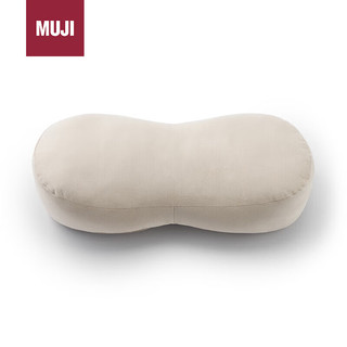 MUJI 無印良品 可当成腰垫使用的柔软靠垫 浅米色 49×22×15cm