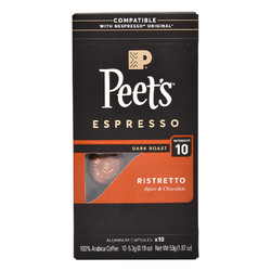 Peets皮爷胶囊咖啡nespresso精粹浓缩10号5.3g*10颗