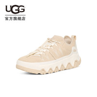 UGG 男女同款时尚舒适系带圆头厚底低帮单鞋休闲鞋 1161830 浅米色 38