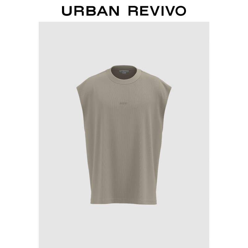 URBAN REVIVO 男士简约休闲字母刺绣棉质无袖背心 UMY440005