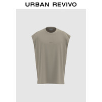 URBAN REVIVO 男士简约休闲字母刺绣棉质无袖背心 UMY440005