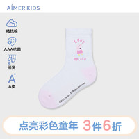 爱慕儿童（AIMER KIDS）小猪佩奇卡通IP抑菌消臭棉袜儿童袜子男女童网眼平纹四季袜A类 佩奇网眼短袜AK194F161 16(脚长14-16cm，2-4岁)