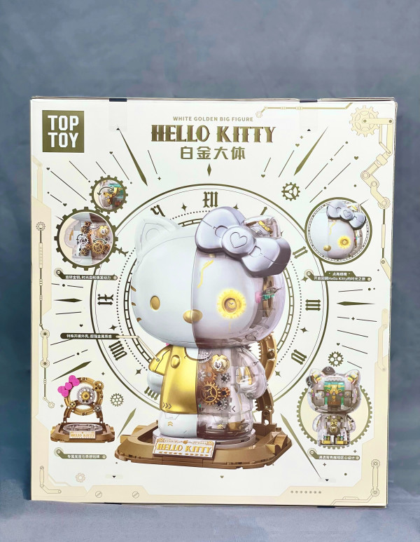 拼插积木_50周年收藏级积木，TOPTOY Hello Kitty白金大体开箱分享-什么 