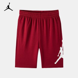 NIKE JORDAN 耐克AJ童装男童DRI-FIT速干运动短裤夏季儿童五分裤 杰斯特红 90(2T)