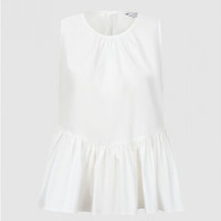 URBAN REVIVO 女士都市简约气质系带压褶罩衫衬衫 UWU240070