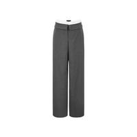URBAN REVIVO 女士高智感撞色拼接条纹宽腿长裤 UWG640092 冷灰条纹 XXS