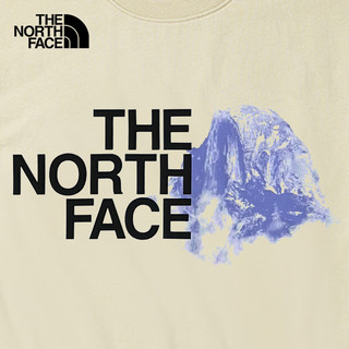 The North Face北面短袖T恤男户外舒适透气棉质短袖春88GB 卡其色/3X4 L