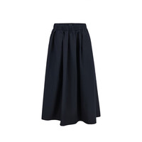 URBAN REVIVO 女士时尚休闲简约松紧腰超宽松半裙 UWM540003 黑色 S