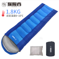 探险者（TANXIANZHE）睡袋成人冬季户外室内午休加厚保暖羽绒棉可拼接酒店隔脏睡袋1.8KG藏蓝睡袋
