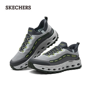 斯凯奇（Skechers）2024户外休闲鞋男女同款增高透气237660 灰色/柠檬色/GYLM 39