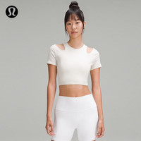 露露乐蒙lululemon丨Shoulder Cut-Out 女士瑜伽 T 恤 LW3GS0S瑜伽服 骨白 6 米白色