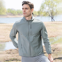 BIERQI DRESS 比尔齐 轻薄透气弹力三防户外男款皮肤衣22017 4XL码190/104A（175-190斤） 浅军