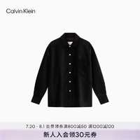 Calvin Klein Jeans24秋季男士复古ck刺绣贴袋按扣翻领灯芯绒外套J327311 BEH-太空黑 M