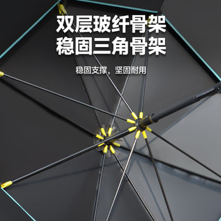 熊火熊火钓鱼伞2.4m双层遮阳防雨风加厚黑胶钓伞可调节户外沙滩伞