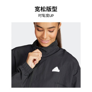 adidas休闲时尚长袖套装女装阿迪达斯轻运动IN1839 黑色/黑色 2XS