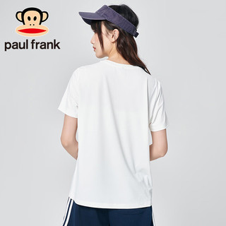 大嘴猴（paul frank）短袖t恤女夏季2024宽松休闲宽松百搭透气打底衫女装白色2XL PFATE242903W白色