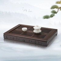 汉唐（hantang）茶盘黑紫檀实木功夫茶托盘茶台茶托大号排水储水式大博古茶具套装 黑紫檀大博古 单茶盘无瓷器