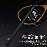 TAIGEK澳卡路滑竿fuji大导环远投碳素滑漂路亚竿2.43米直柄纺车轮套装