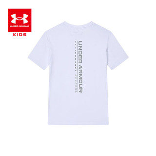 安德玛（Under Armour）男大童短袖T恤梭织短裤242120555&242123175 白T黑短裤 170cm