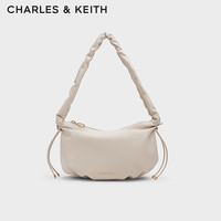 CHARLES&KEITH24秋新品CK2-40151412褶皱手提单肩腋下包斜挎包女 CK2-40151412Noir黑色 M