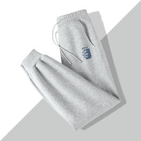 真维斯复合牛奶丝高腰螺纹收脚裤女2024年春秋季日常通勤风束脚裤GX 灰-ACEK S