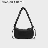 CHARLES&KEITH24秋CK2-40151412褶皱手提单肩腋下包斜挎包女 CK2-40151412Noir黑色 M