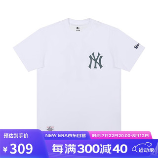 NEW ERA 纽亦华 七夕节MLB系列Logo印花圆领腰果花运动短袖T恤13546477-XL