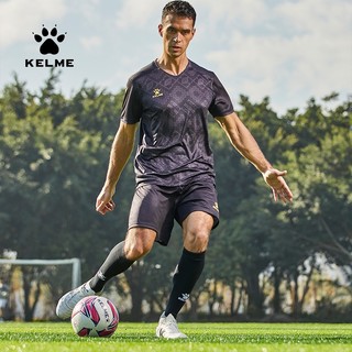 KELME/卡尔美男士足球服套装男球衣短袖比赛服8151ZB1006 黑色 XXXL