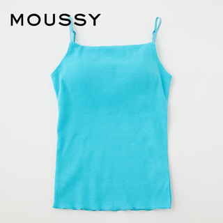 moussy 秋季新款U型领带胸垫修身针织吊带衫女010GSS80-0400