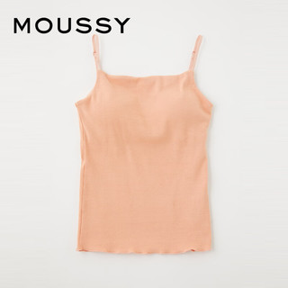 moussy 秋季U型领带胸垫修身针织吊带衫女010GSS80-0400 131浅橙色 00020/F