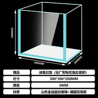 风宠 五线超白玻璃缸桌面长方形超白缸水草缸裸缸客厅家用空气缸 30*30*20cm