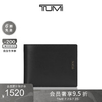 TUMI/途明Nassau SLG男士钱包现代商务短款翻折钱包 黑色/01262133DS