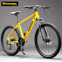 EROADE德国山地自行车男成人变速铝合金单车青少年大人越野公路赛车 沙漠黄【全铝合金山地车】 24寸-适合身高146-165cm 27速 黄色【全铝合金山地车】轻便好骑