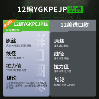 YGK PE JP日本原丝12ygkpejp线pe线路亚线远投打黑微物耐磨鱼线 YGK PE JP【原丝】 200米 3#