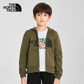 THE NORTH FACE 北面童装儿童春秋款男女童运动卫衣针织外套5AYV 7D6/绿色 170/XL