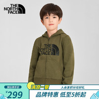 THE NORTH FACE 北面童装儿童春秋款男女童运动卫衣针织外套5AYV 7D6/绿色 140/S