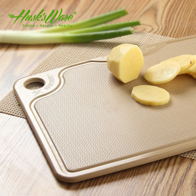 Husk’sWare 壳氏唯（HUSKS WARE）菜板抗菌防霉砧板厨房家用不发霉水果切菜板食品级稻壳案板粘板 经典中号（39.7*27.7）