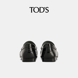 TOD'S2024早秋男士KATE麻花扣乐福鞋单鞋休闲鞋 黑色 38 脚长23.9cm