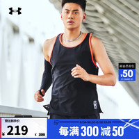 安德玛（UNDERARMOUR）夏季Everywhere男子跑步运动背心1379292 黑色001 L